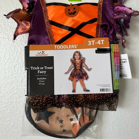 Girls Trick Or Treat Fairy Halloween Costume Size 3T-4T BNWT - Picture 2 of 6